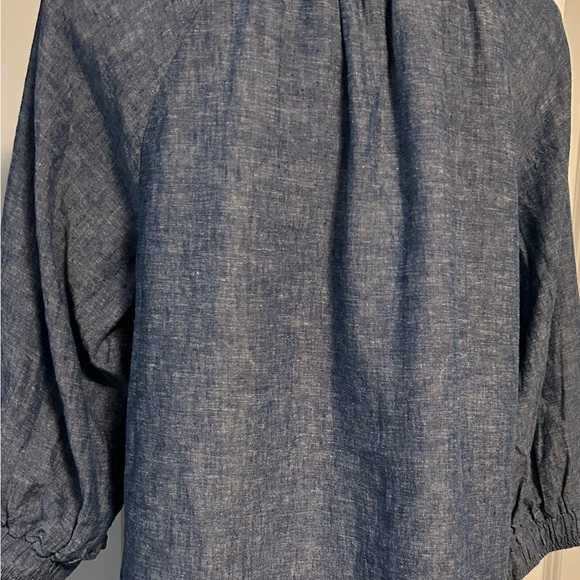 NWOT Small (Oversized) Jean Top with 3/4 Sleeves - Picture 2 of 4